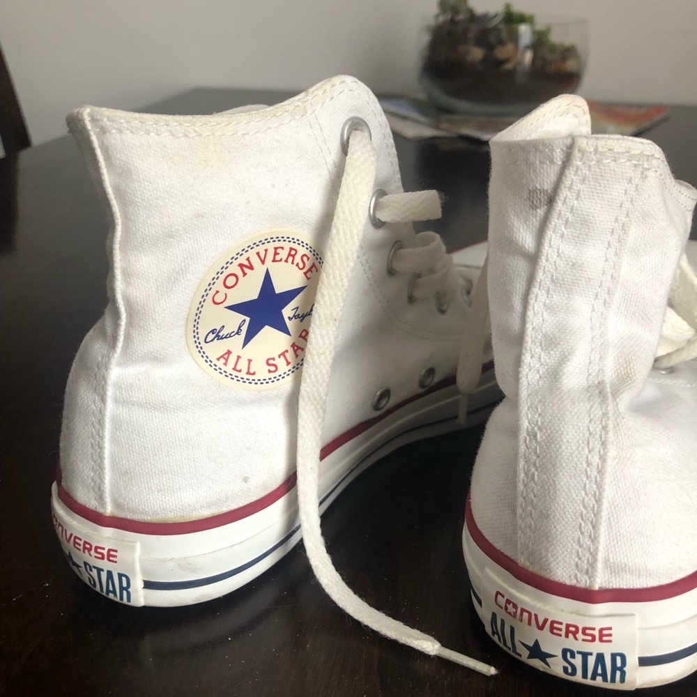 White Converse High Tops